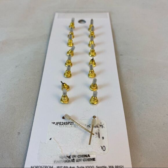 BP. Earrings Set 9 Pair Love Heart Stars Moon Peace Gold Studs Casual Trendy - Picture 4 of 6